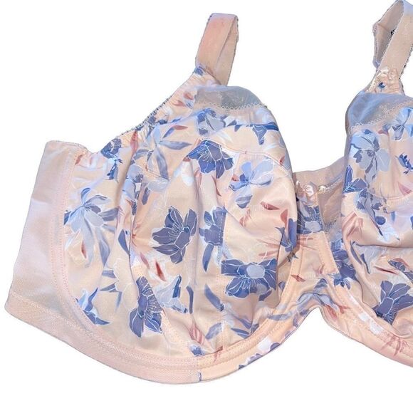 GODDESS- KAYLA Pink Floral GD6162 Serenity UW Full Coverage Bra, Plus Size 44I - Picture 7 of 14